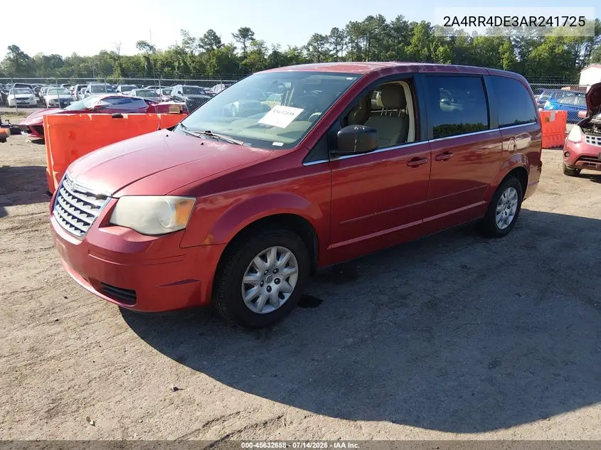 2010 Chrysler Town & Country Lx VIN: 2A4RR4DE3AR241725 Lot: 45632658