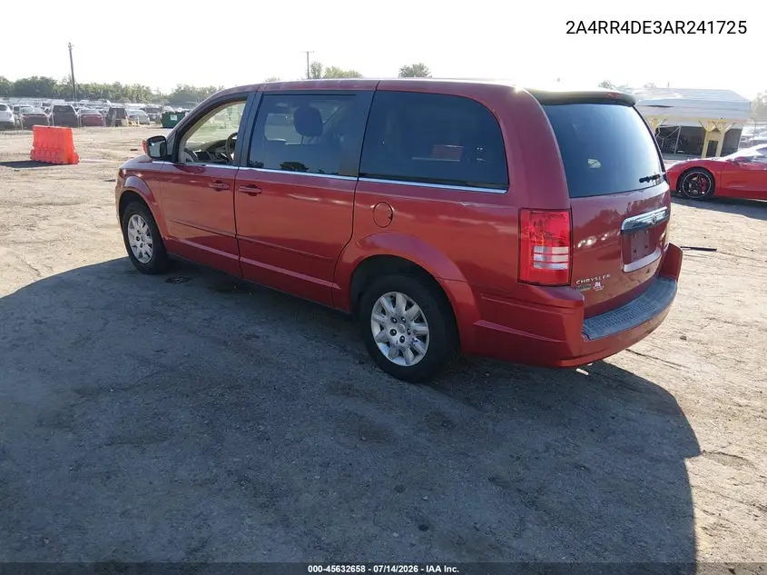 2010 Chrysler Town & Country Lx VIN: 2A4RR4DE3AR241725 Lot: 45632658