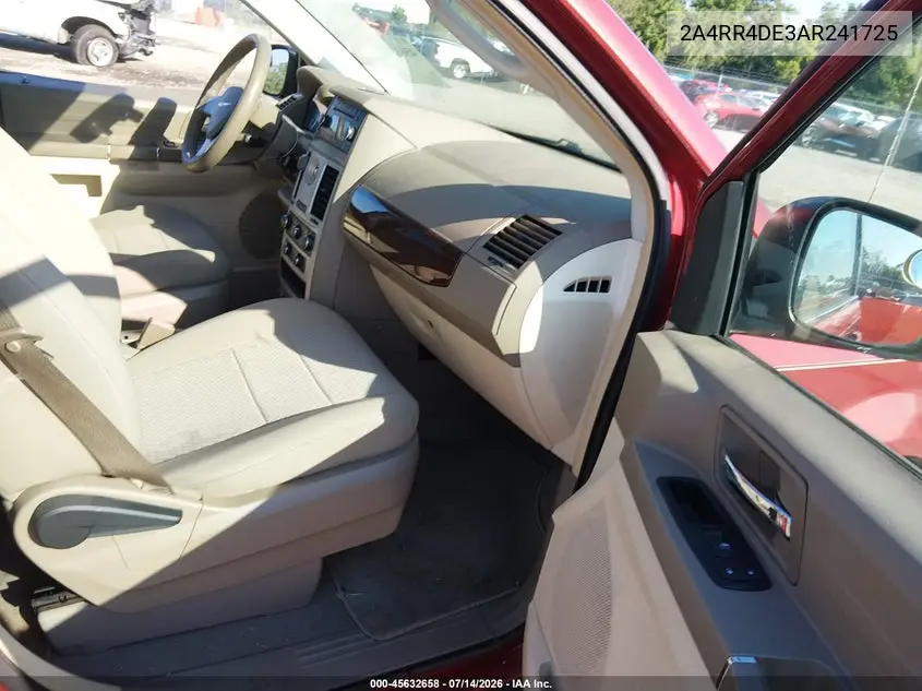 2010 Chrysler Town & Country Lx VIN: 2A4RR4DE3AR241725 Lot: 45632658