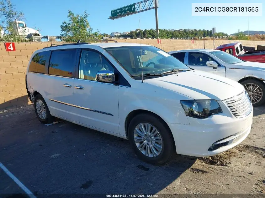 2C4RC1CG8CR181565 2012 Chrysler Town & Country Touring-L