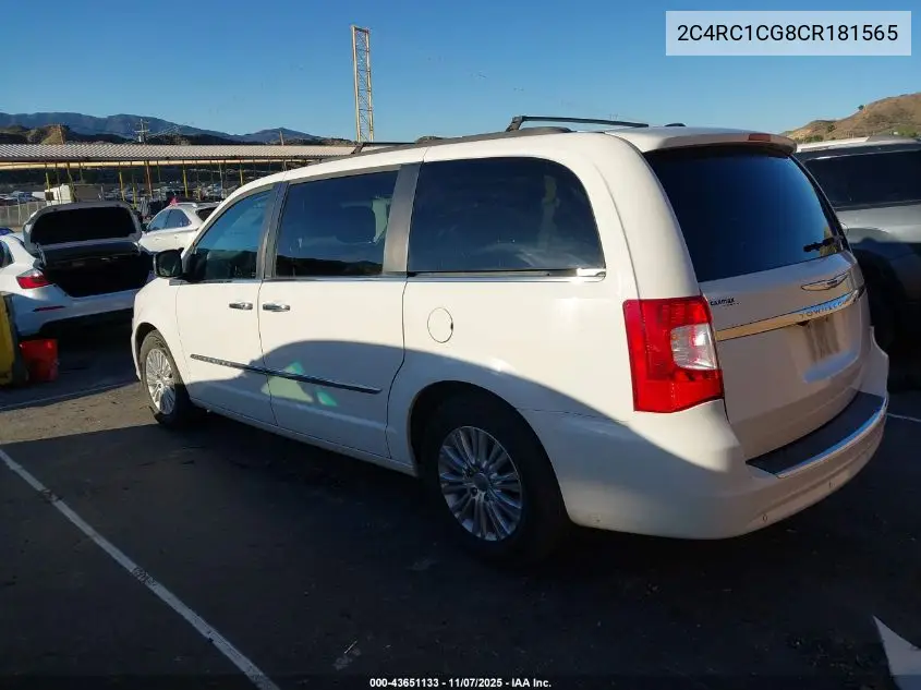 2C4RC1CG8CR181565 2012 Chrysler Town & Country Touring-L
