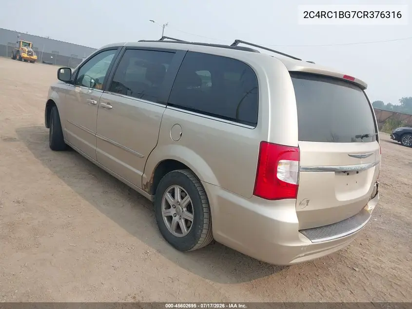 2012 Chrysler Town & Country Touring VIN: 2C4RC1BG7CR376316 Lot: 45602695