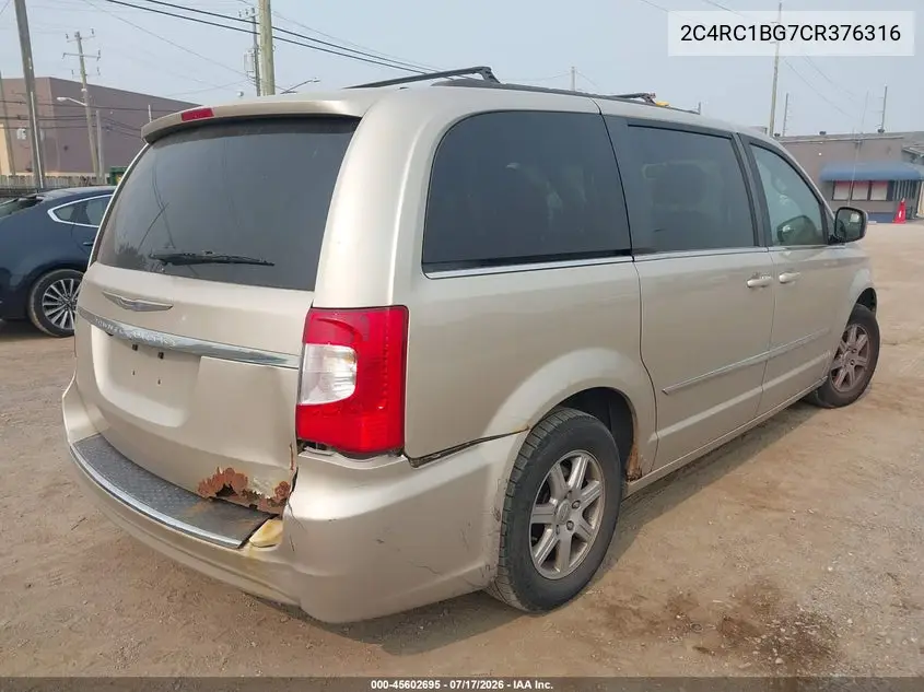2012 Chrysler Town & Country Touring VIN: 2C4RC1BG7CR376316 Lot: 45602695