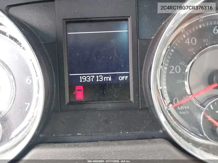 2012 Chrysler Town & Country Touring VIN: 2C4RC1BG7CR376316 Lot: 45602695