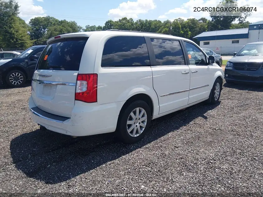 2012 Chrysler Town & Country Touring-L VIN: 2C4RC1CGXCR106074 Lot: 45657883