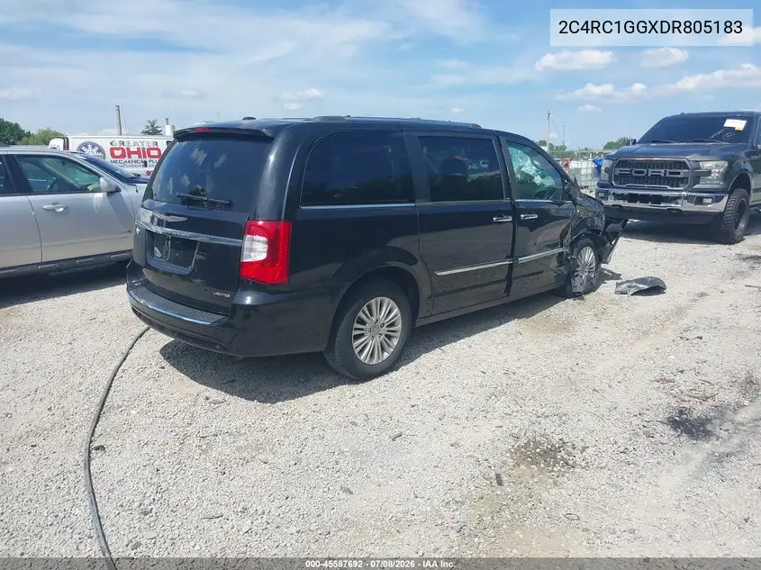 2013 Chrysler Town & Country Limited VIN: 2C4RC1GGXDR805183 Lot: 45587692