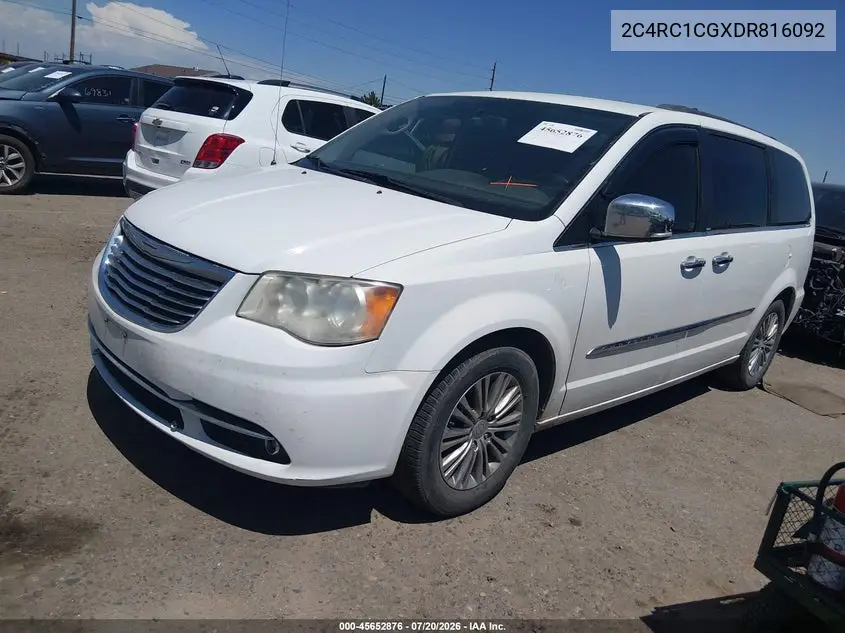 2013 Chrysler Town & Country Touring-L VIN: 2C4RC1CGXDR816092 Lot: 45652876