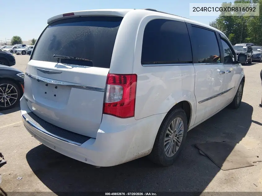 2013 Chrysler Town & Country Touring-L VIN: 2C4RC1CGXDR816092 Lot: 45652876