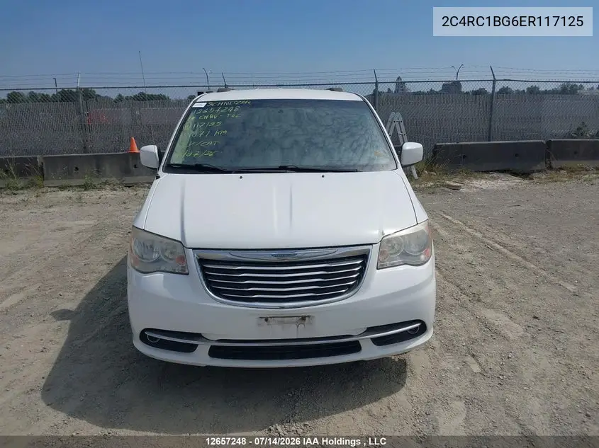 2014 Chrysler Town & Country Touring VIN: 2C4RC1BG6ER117125 Lot: 12657248