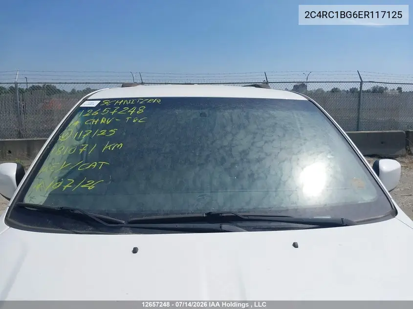 2014 Chrysler Town & Country Touring VIN: 2C4RC1BG6ER117125 Lot: 12657248