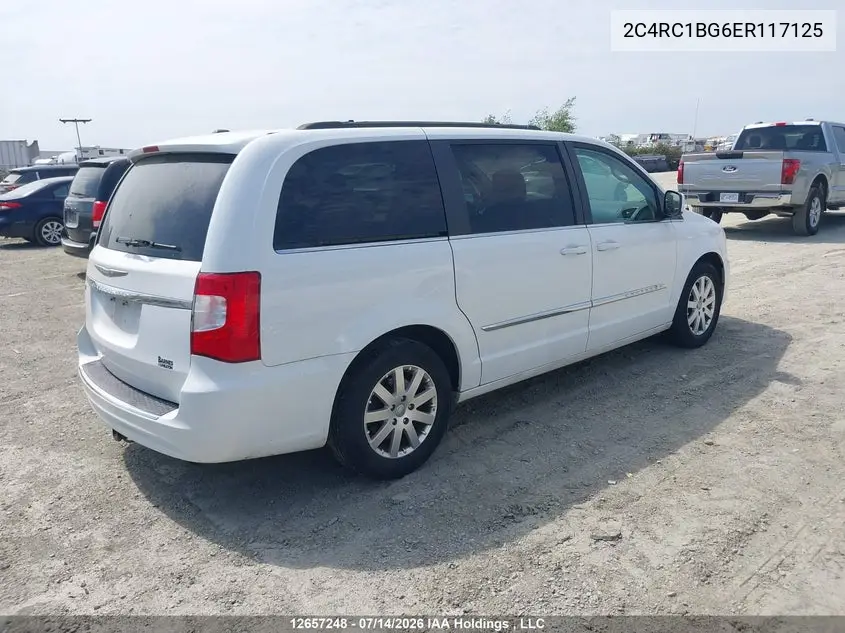 2014 Chrysler Town & Country Touring VIN: 2C4RC1BG6ER117125 Lot: 12657248