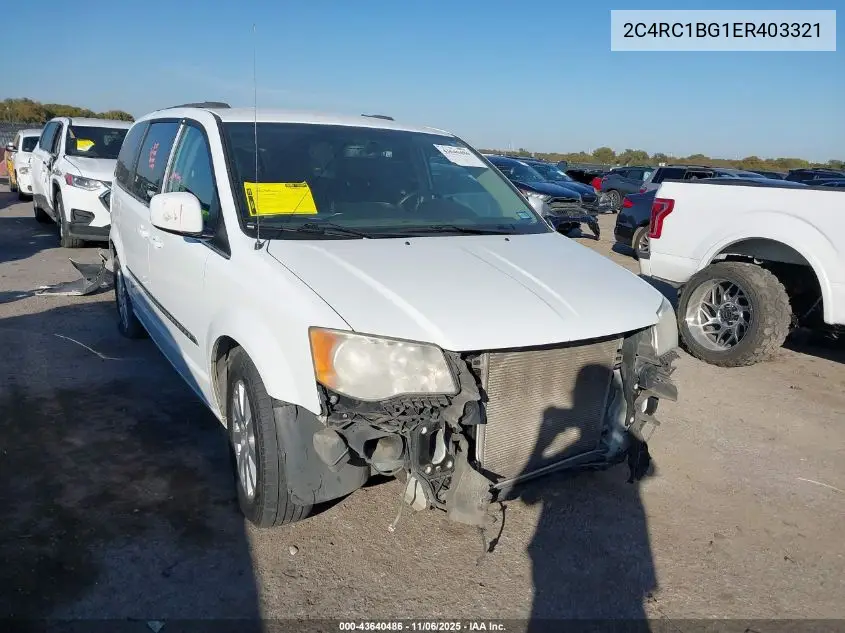2C4RC1BG1ER403321 2014 Chrysler Town & Country Touring