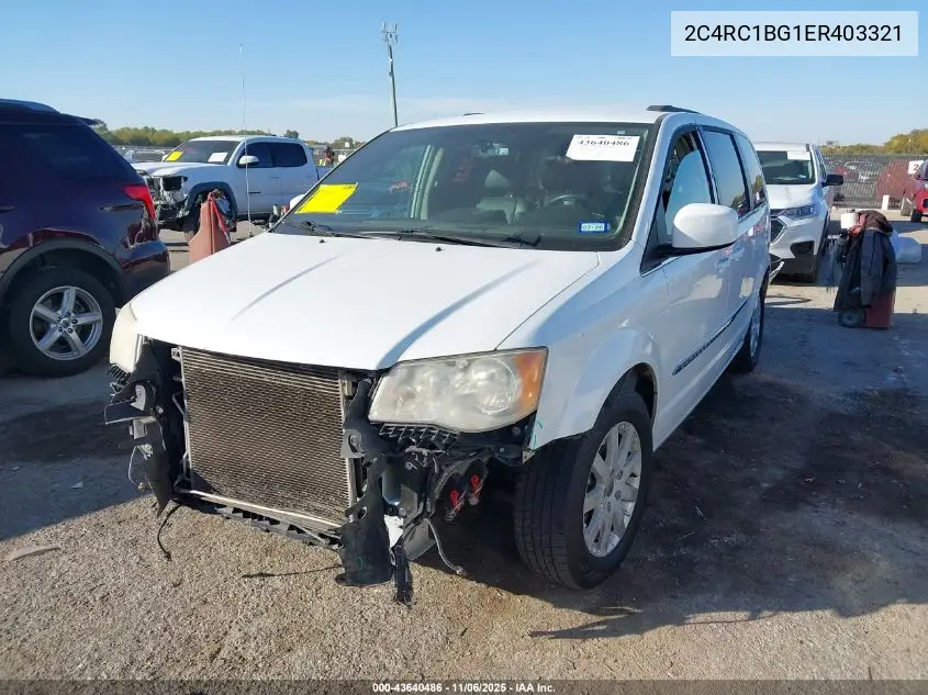 2C4RC1BG1ER403321 2014 Chrysler Town & Country Touring
