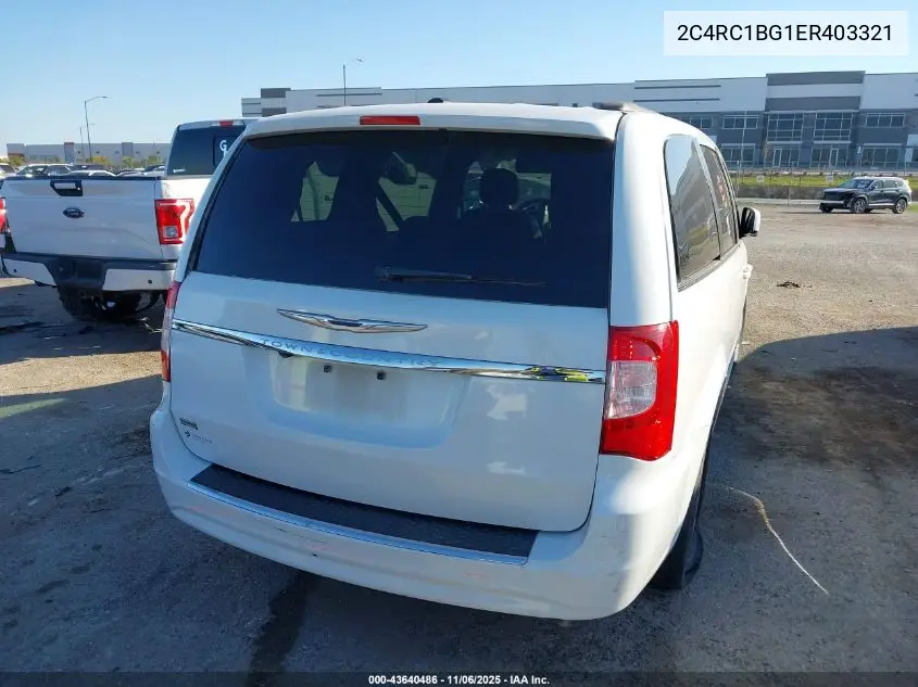 2C4RC1BG1ER403321 2014 Chrysler Town & Country Touring