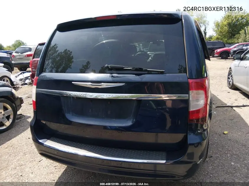 2014 Chrysler Town & Country Touring VIN: 2C4RC1BGXER112316 Lot: 45618199