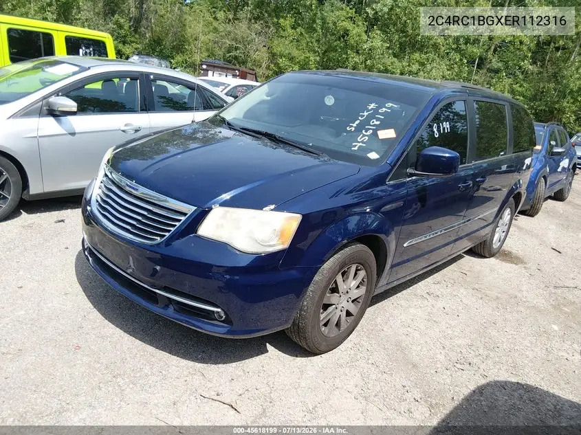 2014 Chrysler Town & Country Touring VIN: 2C4RC1BGXER112316 Lot: 45618199