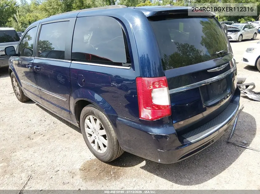 2014 Chrysler Town & Country Touring VIN: 2C4RC1BGXER112316 Lot: 45618199