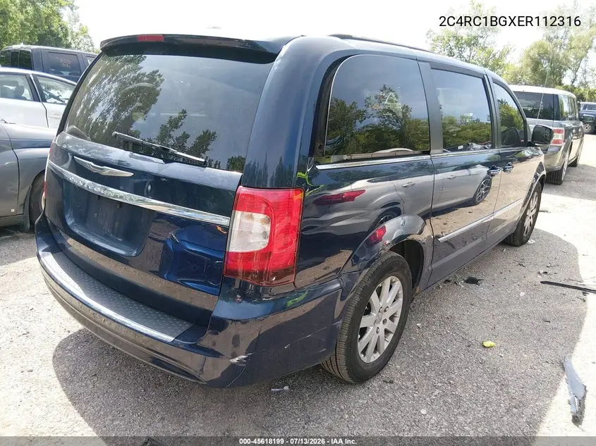 2014 Chrysler Town & Country Touring VIN: 2C4RC1BGXER112316 Lot: 45618199