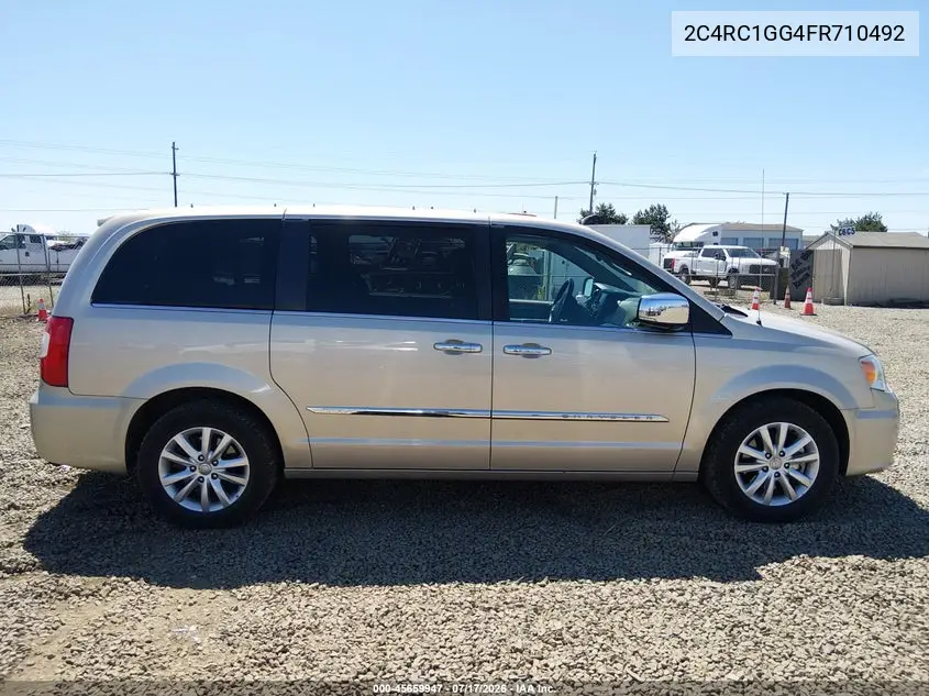 2015 Chrysler Town & Country Limited Platinum VIN: 2C4RC1GG4FR710492 Lot: 45659947