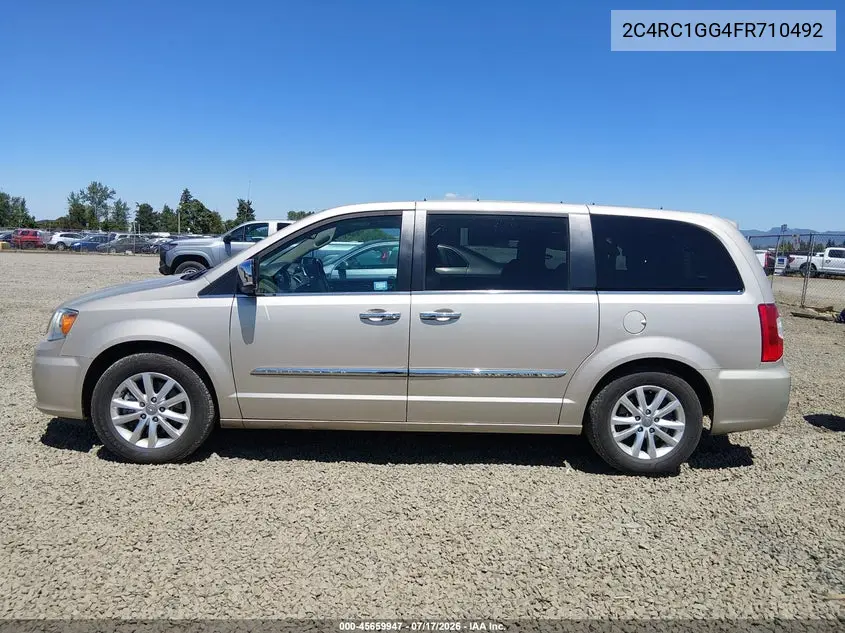 2015 Chrysler Town & Country Limited Platinum VIN: 2C4RC1GG4FR710492 Lot: 45659947