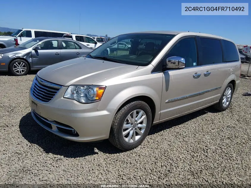2015 Chrysler Town & Country Limited Platinum VIN: 2C4RC1GG4FR710492 Lot: 45659947