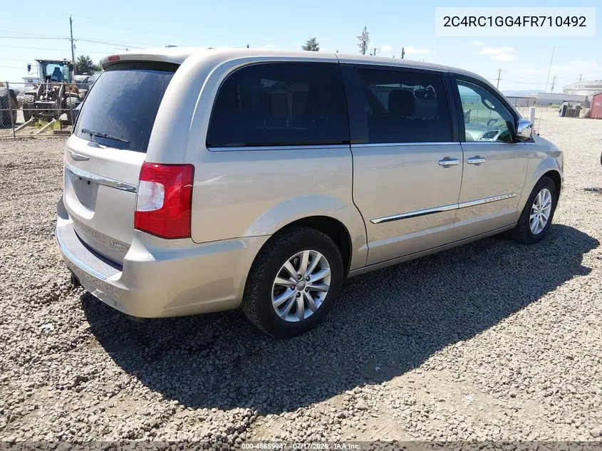 2015 Chrysler Town & Country Limited Platinum VIN: 2C4RC1GG4FR710492 Lot: 45659947