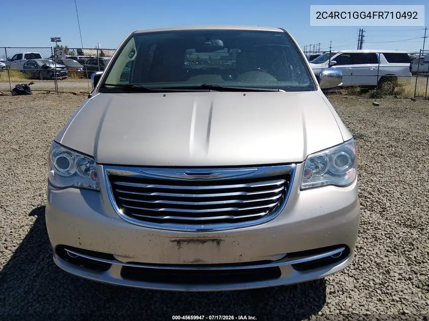 2015 Chrysler Town & Country Limited Platinum VIN: 2C4RC1GG4FR710492 Lot: 45659947