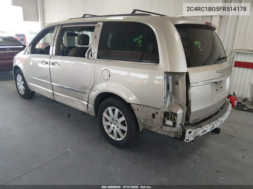 2015 Chrysler Town & Country Touring VIN: 2C4RC1BG5FR514178 Lot: 45665046