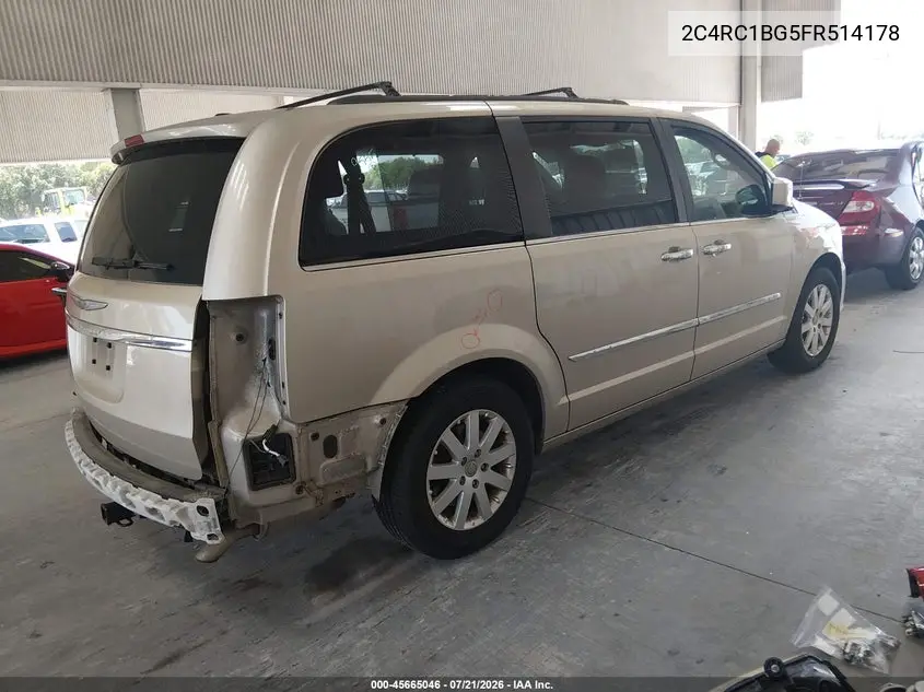 2015 Chrysler Town & Country Touring VIN: 2C4RC1BG5FR514178 Lot: 45665046
