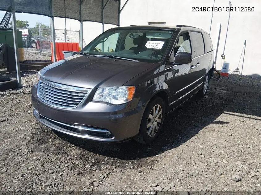 2016 Chrysler Town & Country Touring VIN: 2C4RC1BG1GR112580 Lot: 45408999
