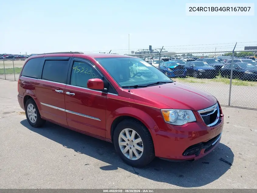 2016 Chrysler Town & Country Touring VIN: 2C4RC1BG4GR167007 Lot: 45520109