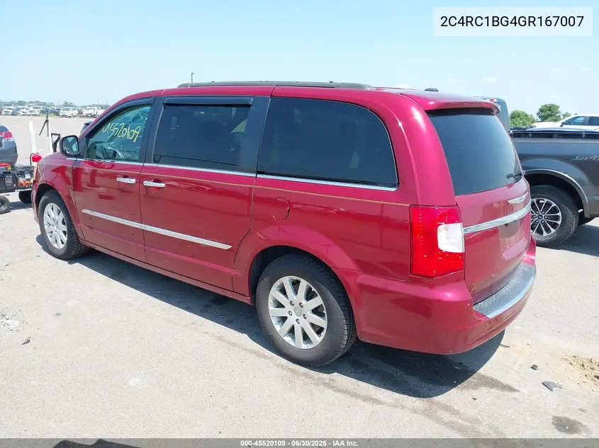 2016 Chrysler Town & Country Touring VIN: 2C4RC1BG4GR167007 Lot: 45520109