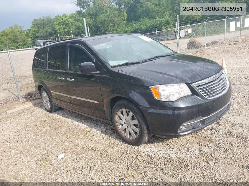 2016 Chrysler Town & Country Touring VIN: 2C4RC1BG0GR305951 Lot: 45526979