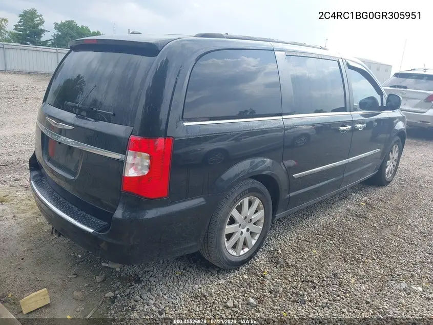 2016 Chrysler Town & Country Touring VIN: 2C4RC1BG0GR305951 Lot: 45526979
