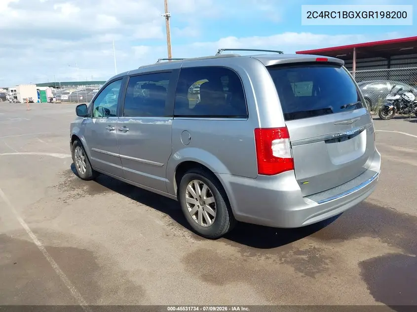 2016 Chrysler Town & Country Touring VIN: 2C4RC1BGXGR198200 Lot: 45531734