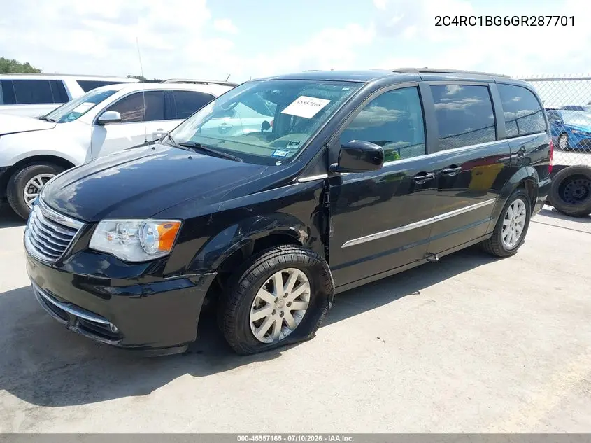 2016 Chrysler Town & Country Touring VIN: 2C4RC1BG6GR287701 Lot: 45557165