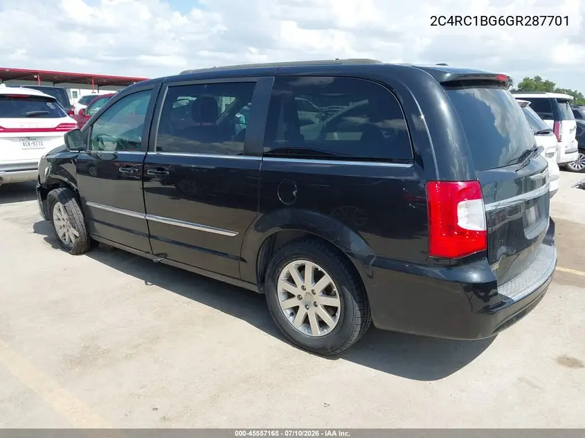 2016 Chrysler Town & Country Touring VIN: 2C4RC1BG6GR287701 Lot: 45557165