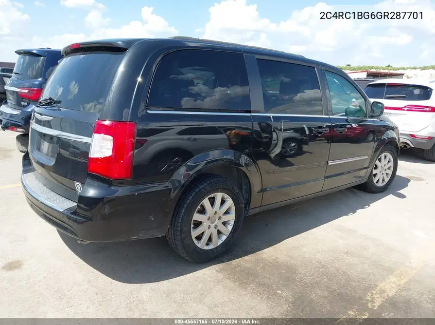 2016 Chrysler Town & Country Touring VIN: 2C4RC1BG6GR287701 Lot: 45557165