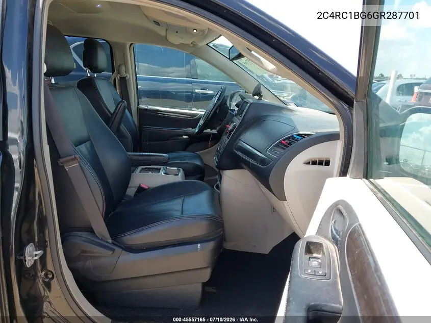 2016 Chrysler Town & Country Touring VIN: 2C4RC1BG6GR287701 Lot: 45557165