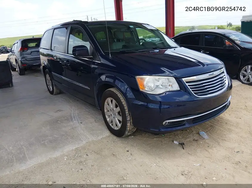 2016 Chrysler Town & Country Touring VIN: 2C4RC1BG9GR254742 Lot: 45557181