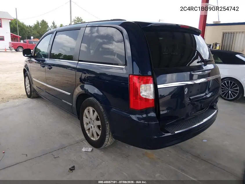 2016 Chrysler Town & Country Touring VIN: 2C4RC1BG9GR254742 Lot: 45557181