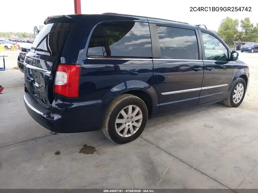 2016 Chrysler Town & Country Touring VIN: 2C4RC1BG9GR254742 Lot: 45557181