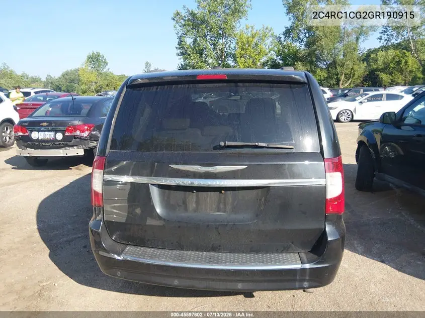 2016 Chrysler Town & Country Touring-L Anniversary Edition VIN: 2C4RC1CG2GR190915 Lot: 45597602