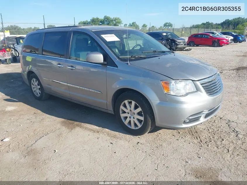 2016 Chrysler Town & Country Touring VIN: 2C4RC1BG6GR305355 Lot: 45612999