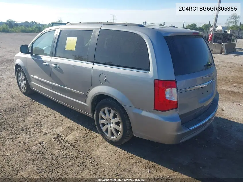 2016 Chrysler Town & Country Touring VIN: 2C4RC1BG6GR305355 Lot: 45612999