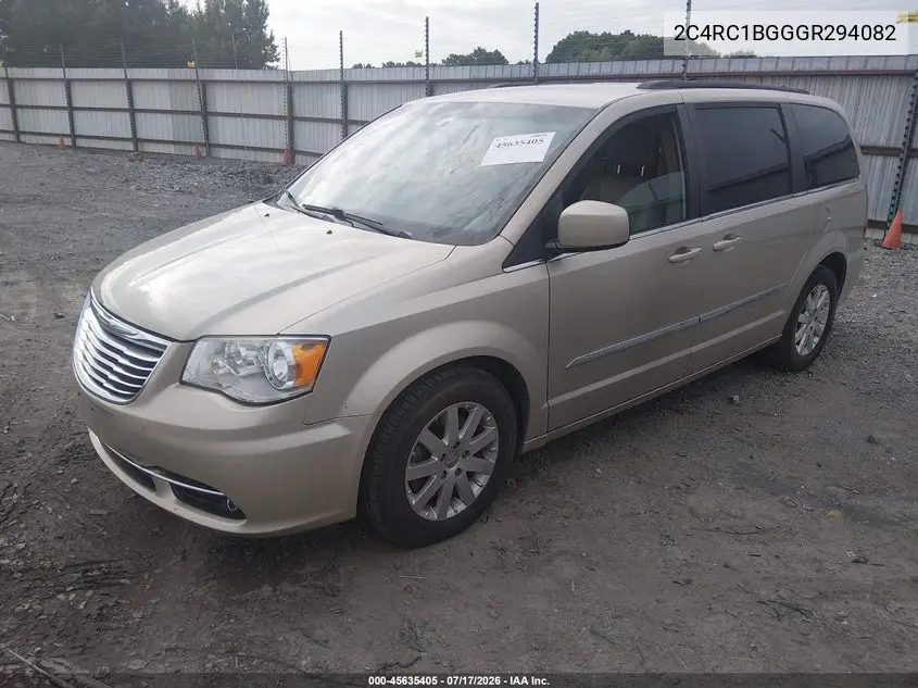 2016 Chrysler Town & Country Touring VIN: 2C4RC1BG6GR294082 Lot: 45635405