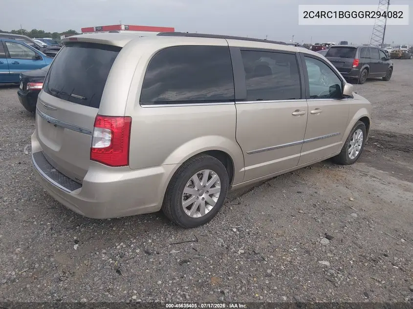 2016 Chrysler Town & Country Touring VIN: 2C4RC1BG6GR294082 Lot: 45635405