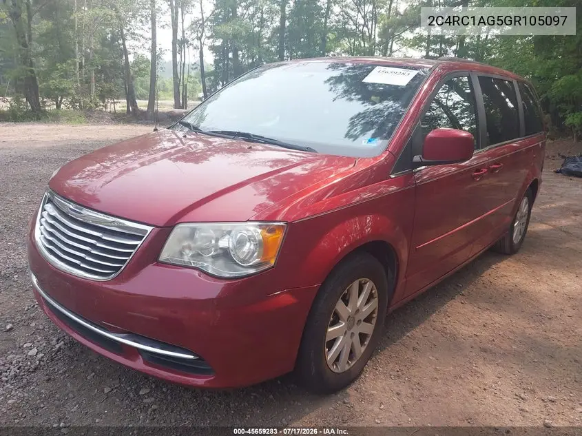 2016 Chrysler Town & Country Lx VIN: 2C4RC1AG5GR105097 Lot: 45659283
