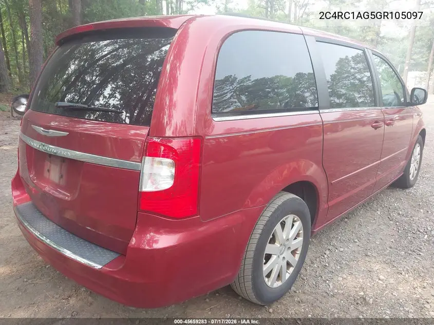2016 Chrysler Town & Country Lx VIN: 2C4RC1AG5GR105097 Lot: 45659283