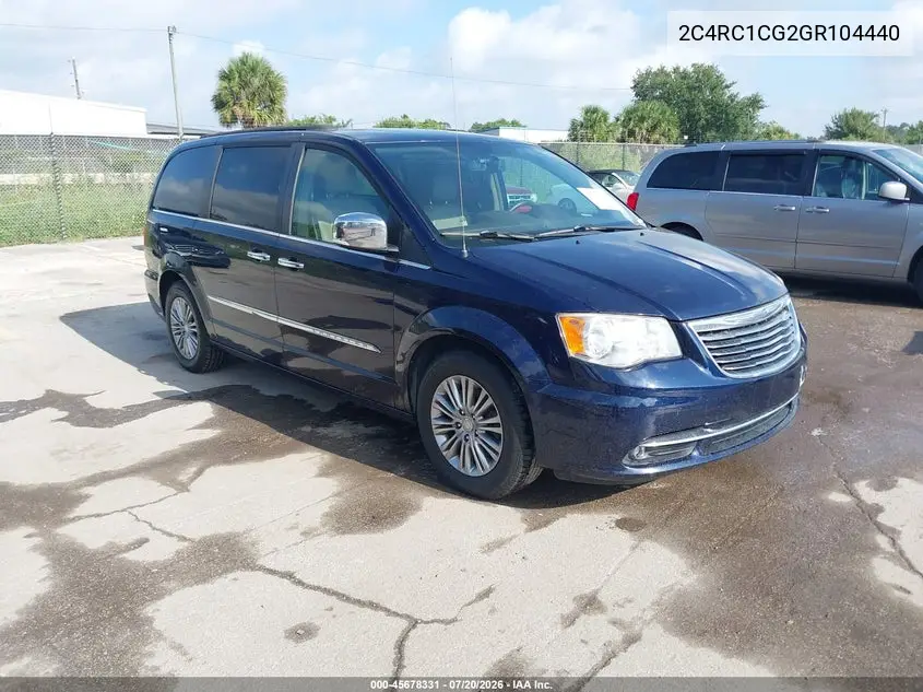 2016 Chrysler Town & Country Touring-L Anniversary Edition VIN: 2C4RC1CG2GR104440 Lot: 45678331